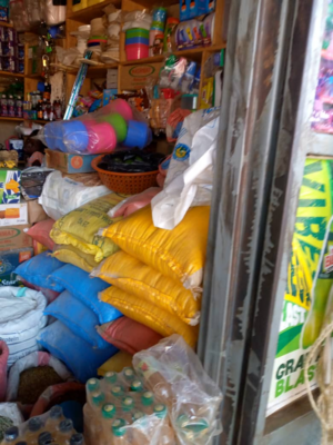 A package of food and home use items